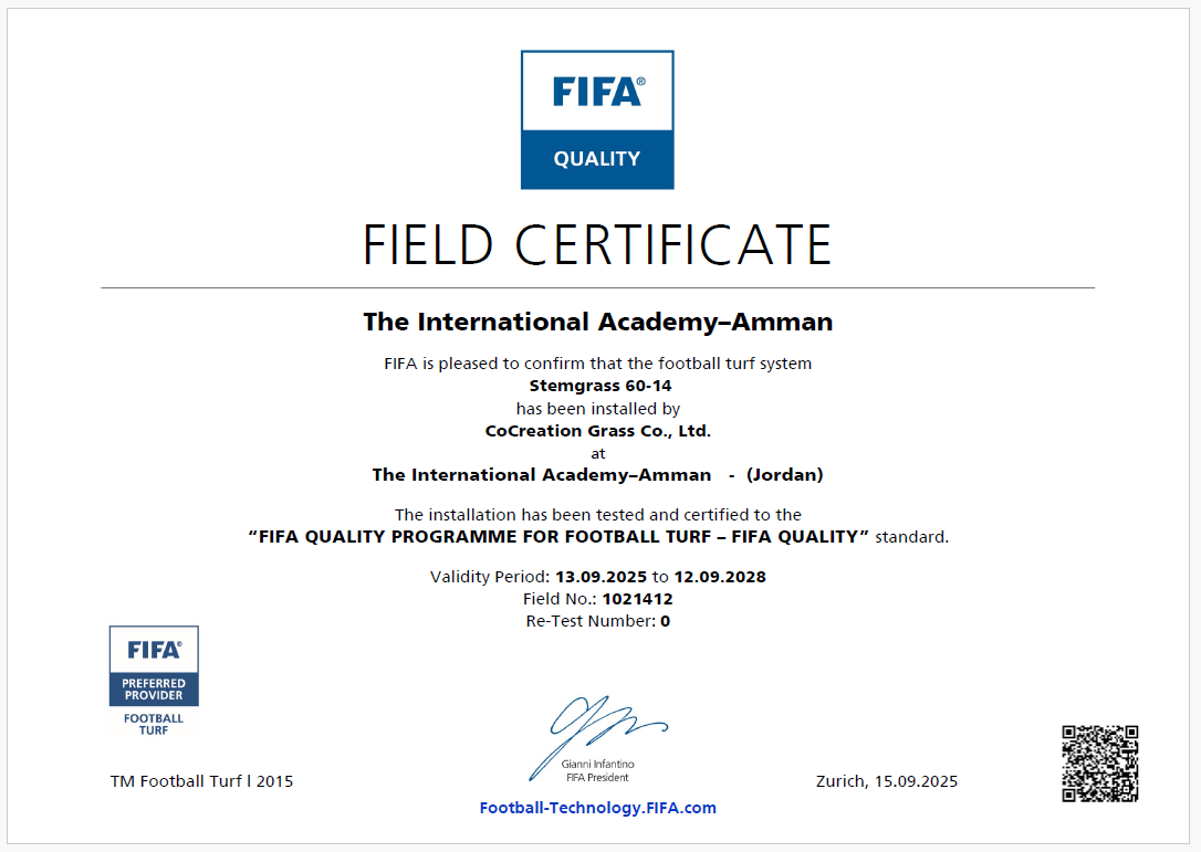 2016 Certification The International Academy–Amman
